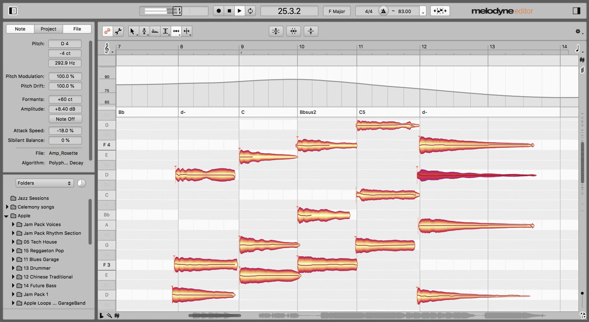 Melodyne 5 Editor Aktualisierung Editor