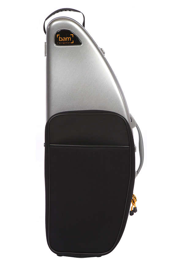 Tenorsaxophon-Etui Hightech La Defense + Tasche - Gebürstetes Aluminium