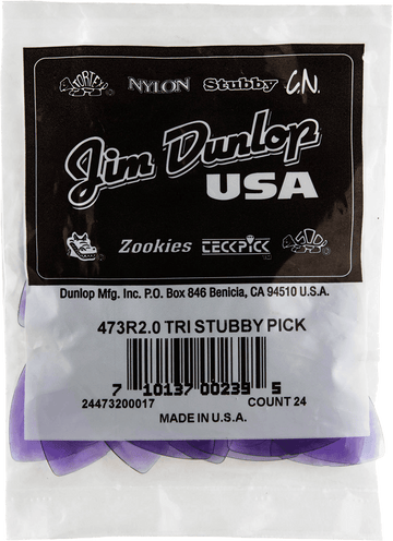 24 x 2,00mm Triangle Stubby Hellviolett