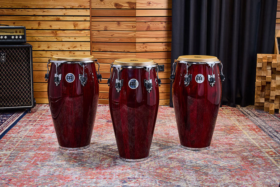 Marathon Exclusive Series Conga 11 3/4" - Wine Red/Chrome HW