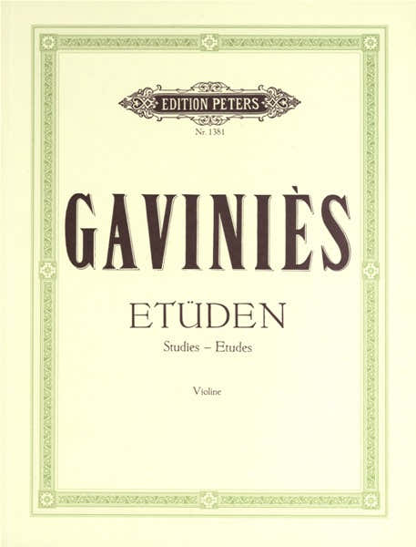 Gavinies Pierre - 24 Etudes 'matinées' - Violin
