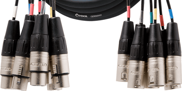 Mehrfachkabel 8 XLR Männlich/weiblich 3 M