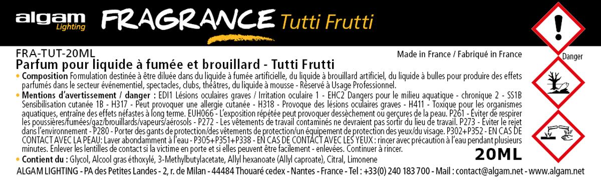 Duftstoff für Rauch- und Nebelfluid Tuttifrutti 20ML