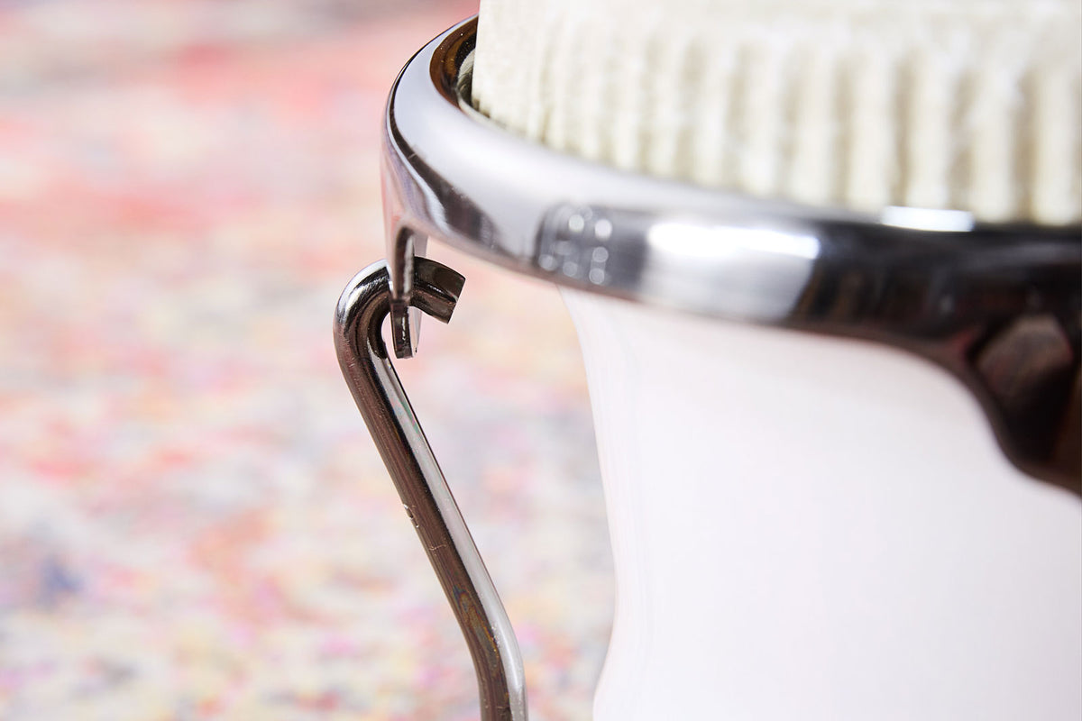Artist Series Bongo Roberto Serrano REMO® Fiberskyn Heads - 7" & 8 1/2" Pearl White