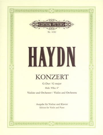 HAYDN JOSEPH - CONCERTO NO.2 IN G HOB.VIIA/4 - VIOLIN AND PIANO