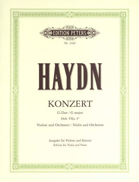 Haydn Joseph - Concerto No.2 In G Hob.viia/4 - Violin And Piano