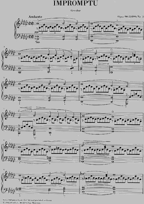 Schubert F. - Romptu G Flat Major Op. 90,3 D 899