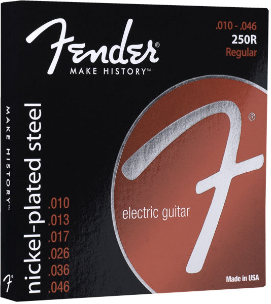 SUPER 250 GUITAR STRINGS NICKEL PLATED STEEL BALL END 250R GAUGES .010-.046 (6)
