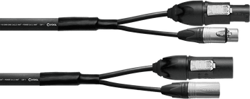 Hybridkabel XLR 5 Punkte + Powercon 2,5 mm True1 - 3M