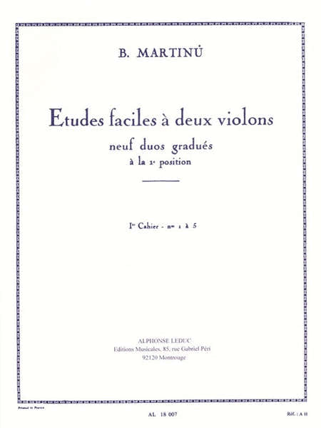 Etudes Faciles A Deux Violins Vol.1