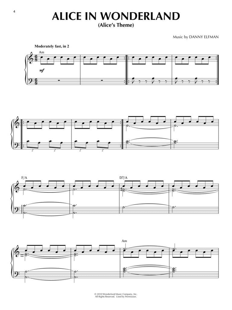 THE MOVIE & TV MUSIC OF DANNY ELFMAN - PIANO SOLO