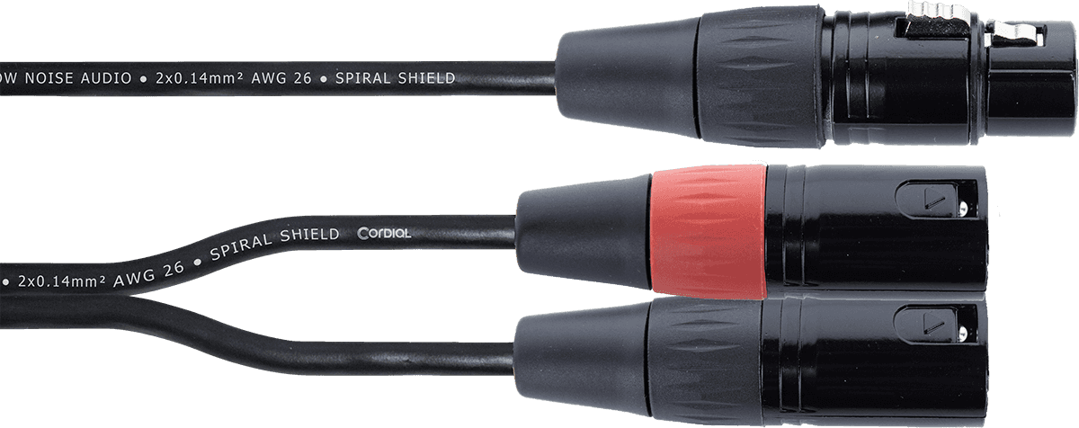 Y-Kabel XLR-Buchse / 2 XLR-Stecker 30 CM