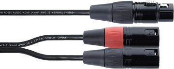 Y-Kabel XLR-Buchse / 2 XLR-Stecker 30 CM