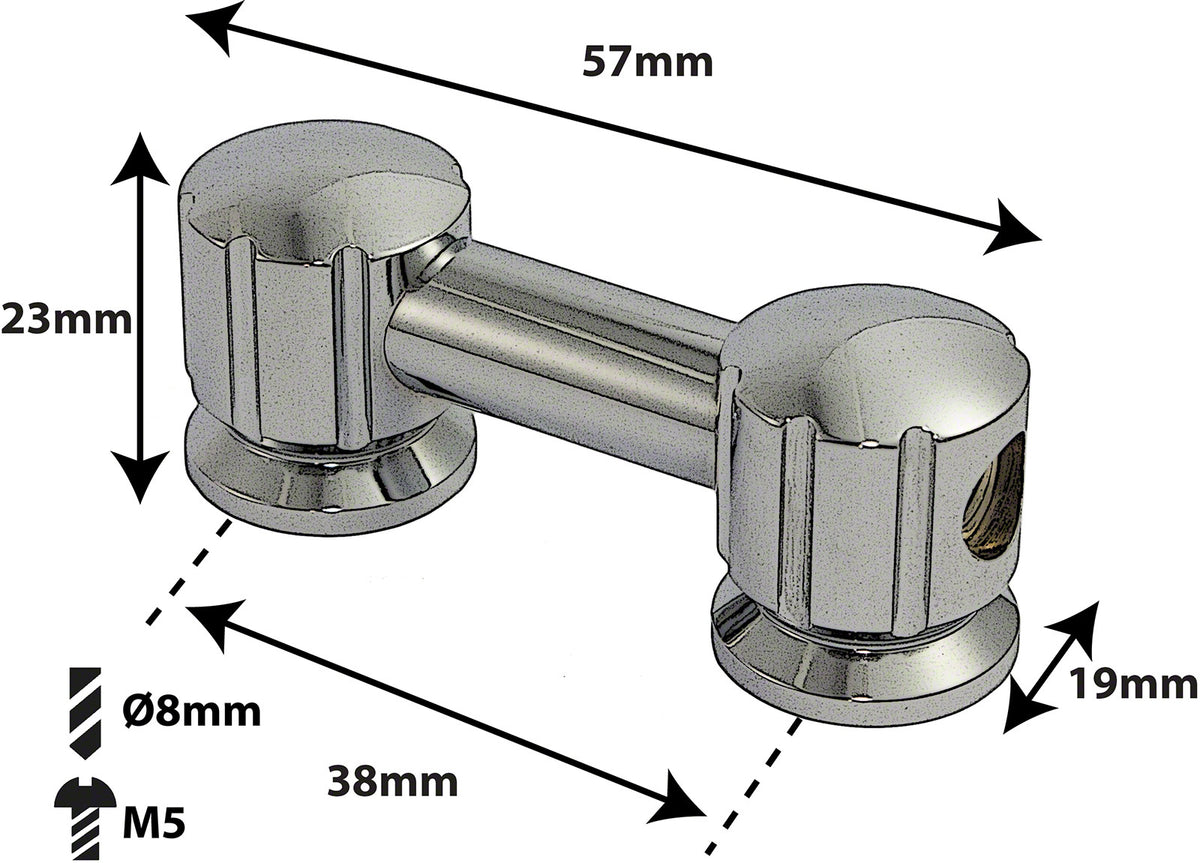 TL8S38 - SPANNBCKCHEN TUBELUG - 38MM - EINZIGEN SPANNSCHRAUBEN (X1)