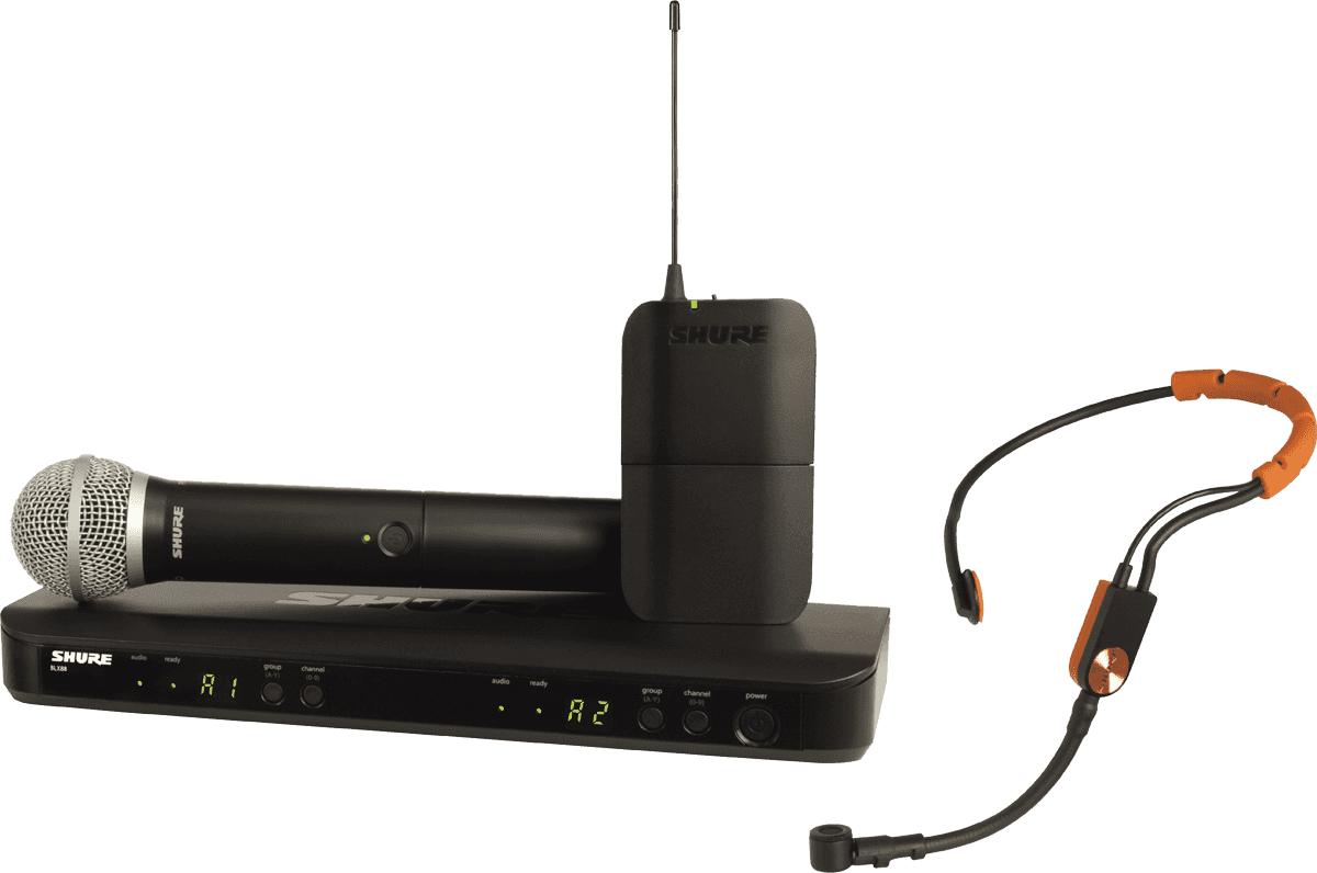 HF Mischsystem Kopfbügelmikrofon/Handsender