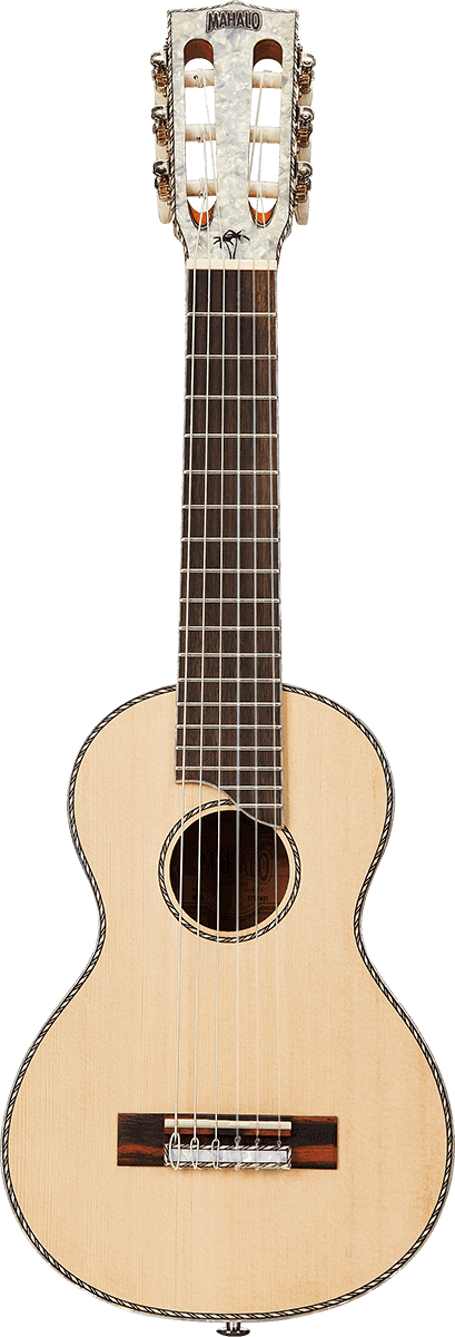 Guitalele Natur Perlenkopf + Hülle