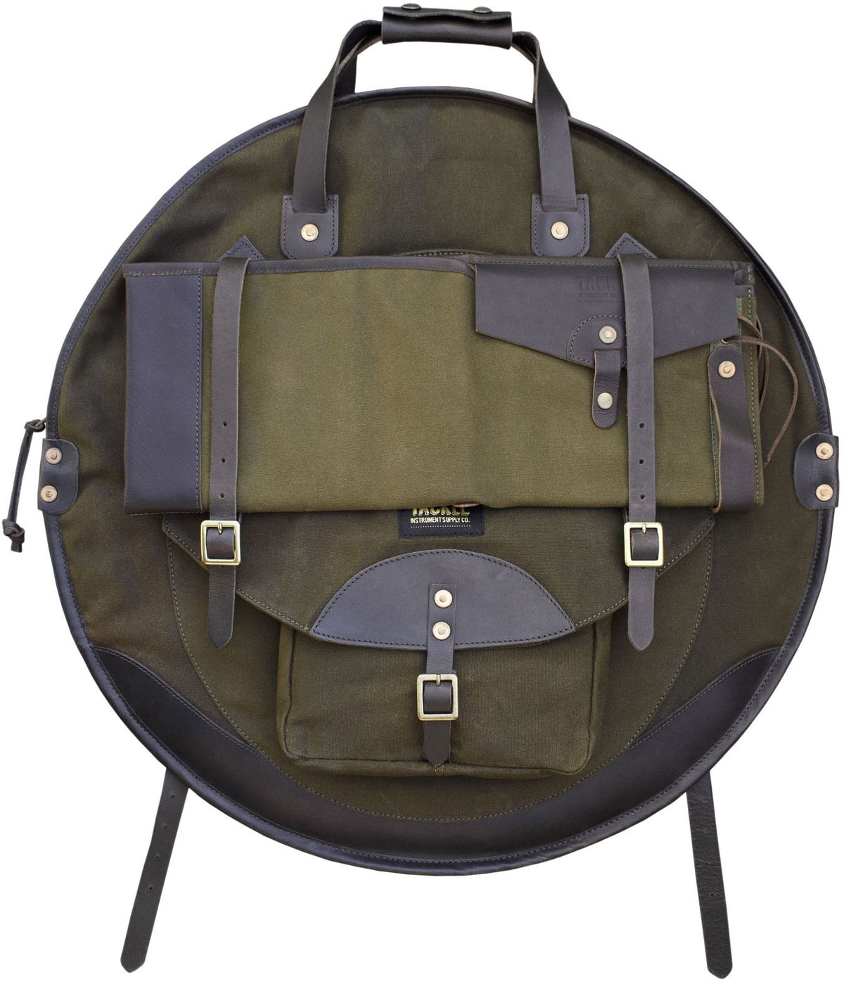 Cymbal-Rucksack 22" - Grün/Dunkelbraun