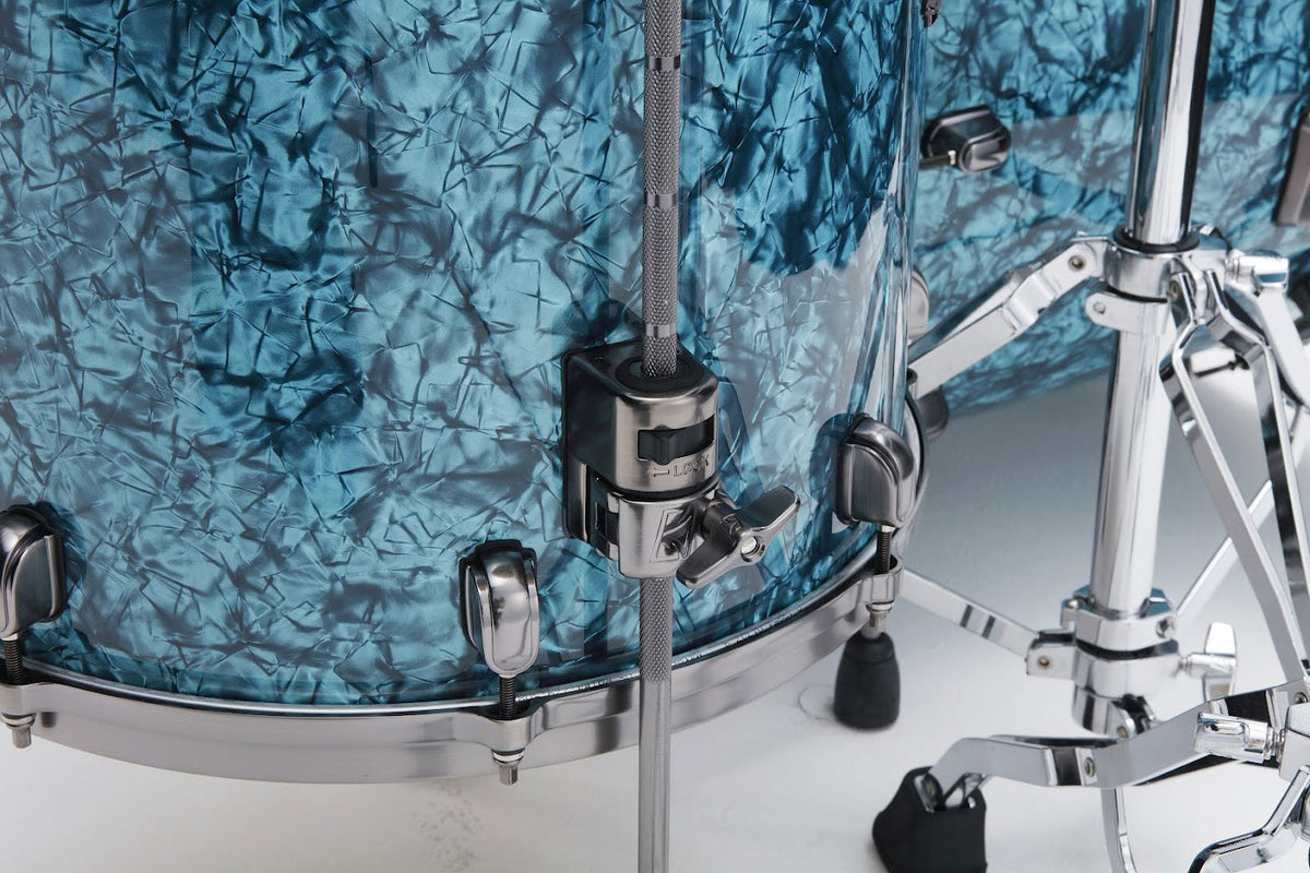 STARCLASSIC MAPLE STAGE 22 DRUM KIT SMOKED BLACK NICKEL SHELL HARDWARE TURQUOISE PEARL