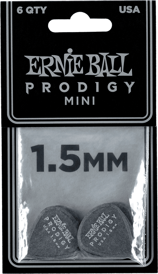 Prodigy Plektren Beutel Mit 6 Schwarz Mini 1,5Mm