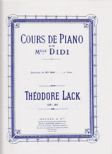 LACK THEODORE - COURS DE PIANO DE MLLE DIDI EXERCICES VOLUME 2 PIANO