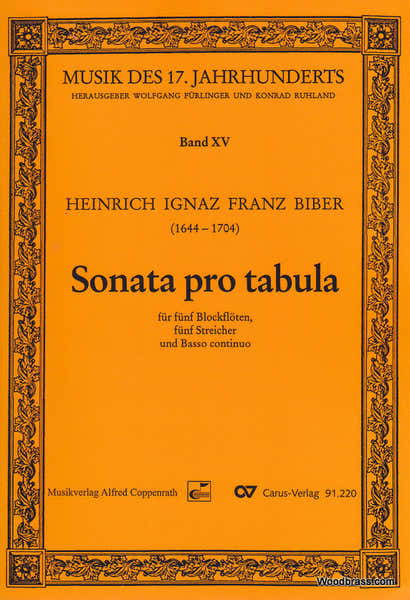 Biber Heinrich Ignaz Franz - Sonata Pro Tabula - Conducteur