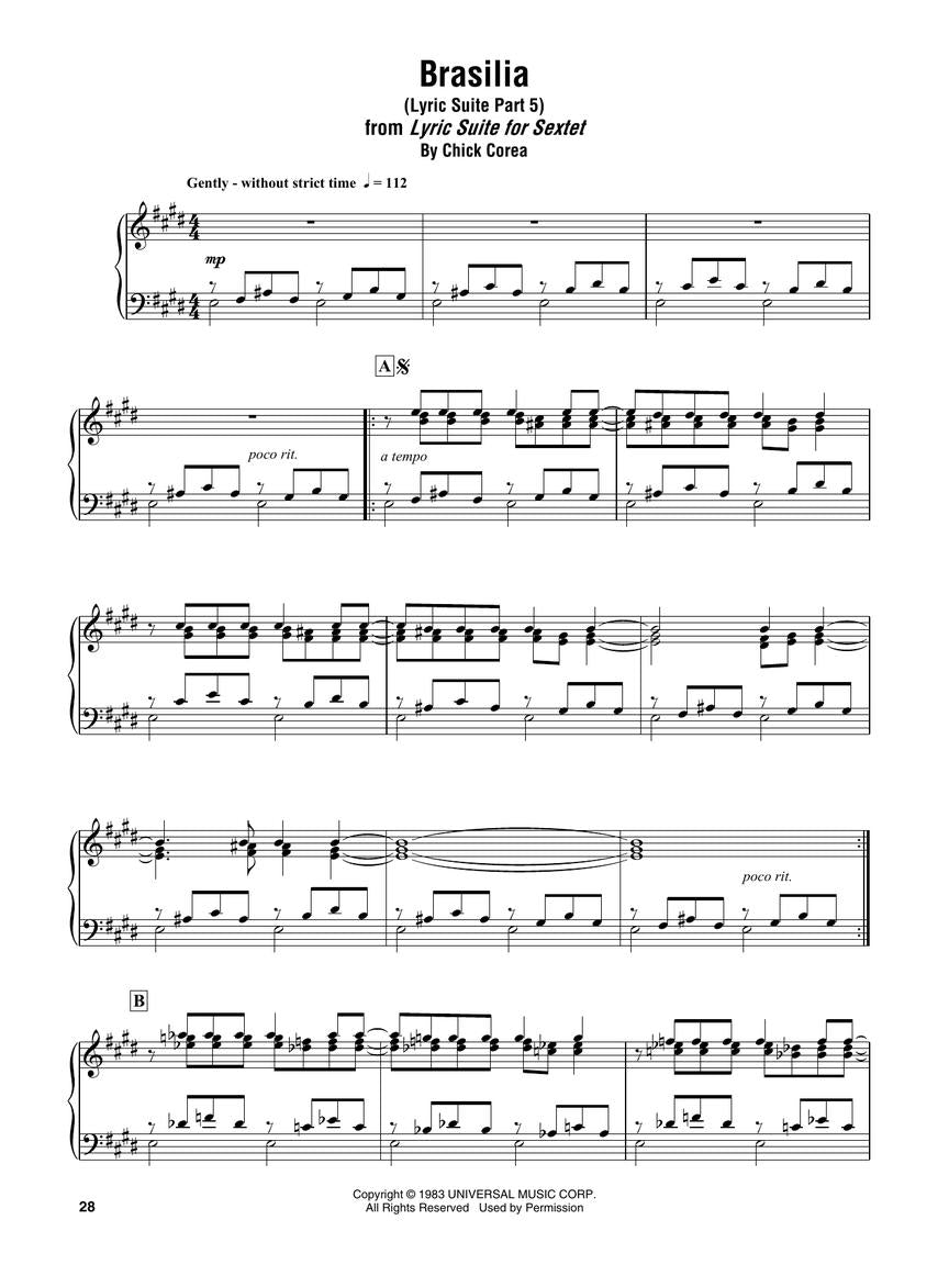 Chick Corea - Omnibook - Klaviertranskriptionen