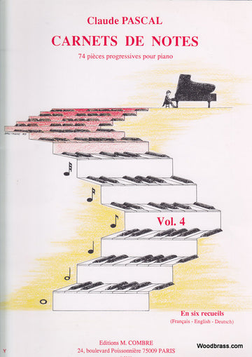 PASCAL CLAUDE - CARNETS DE NOTES VOL.4 - PIANO