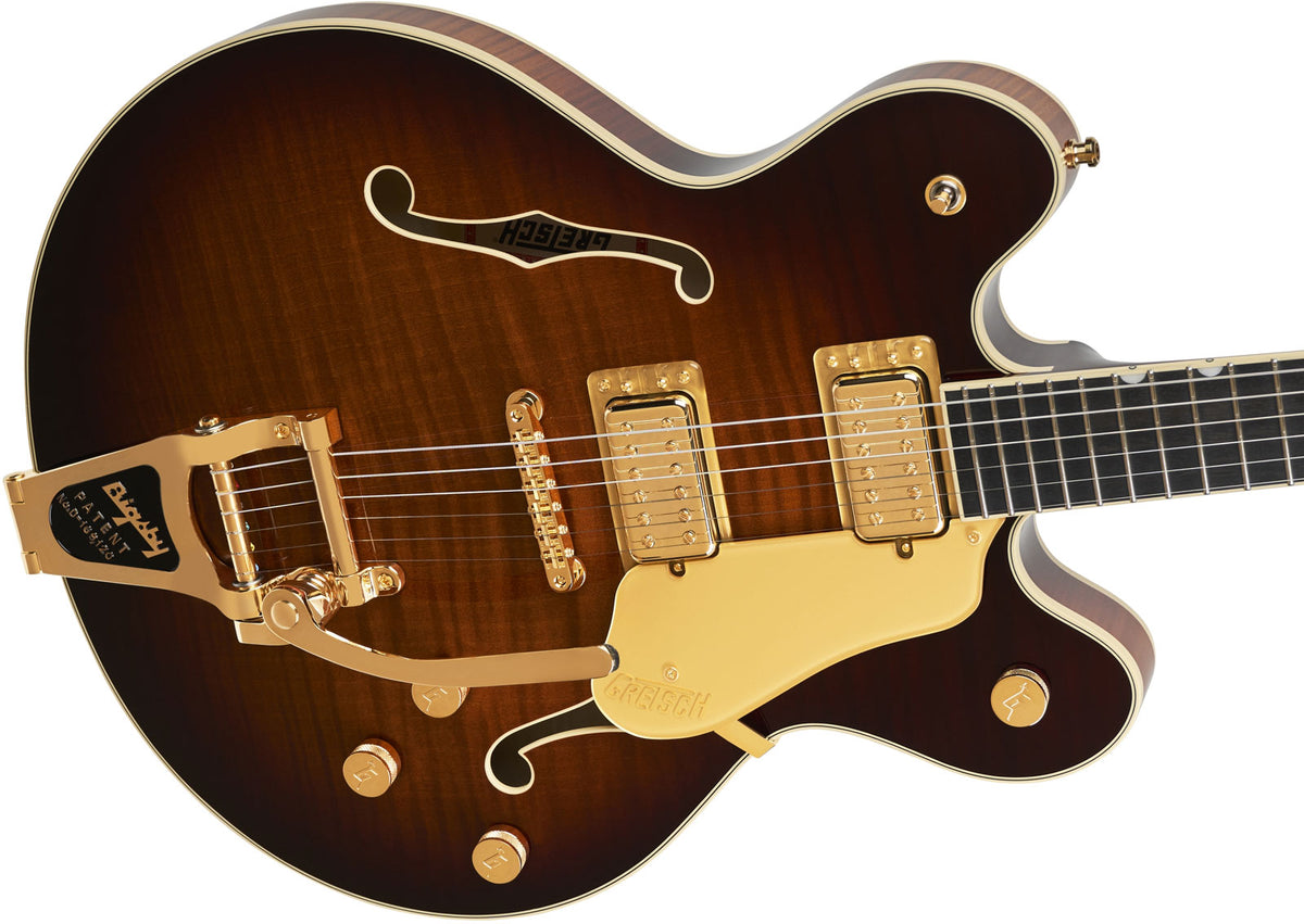Broadkaster LX Gemaserter Mittelblock EBO Havana Burst