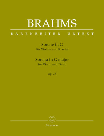 BRAHMS J. - SONATA IN G MINOR OP.78 - VIOLON & PIANO