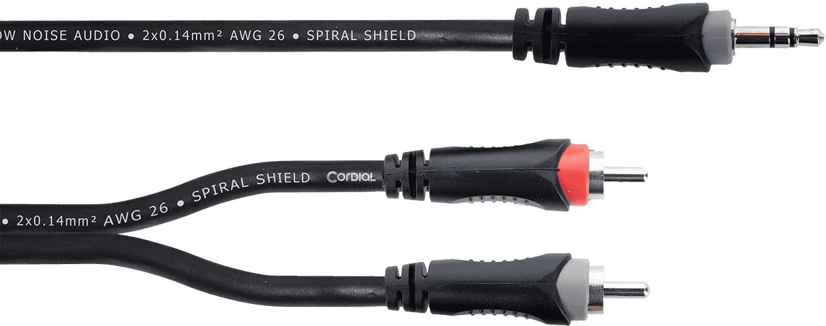 Y-Kabel Stereo-Mini-Klinke / 2 RCA 1,5 M