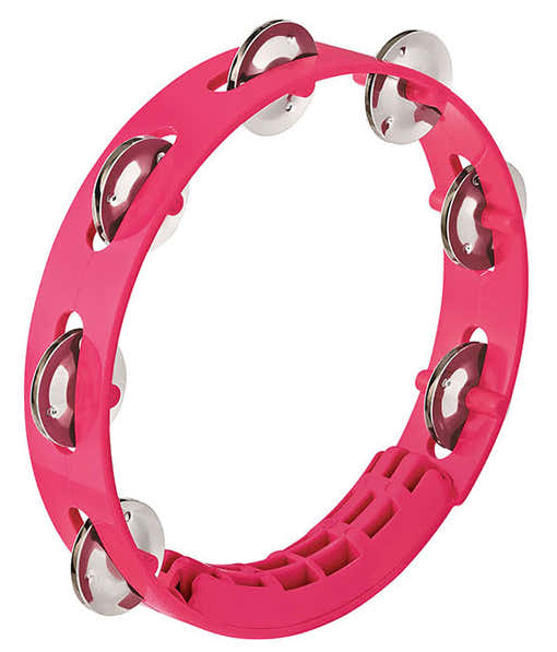 Nino COMPACT ABS TAMBOURINE - STRAWBERRY PINK - 8? - 1 ROW VERSION