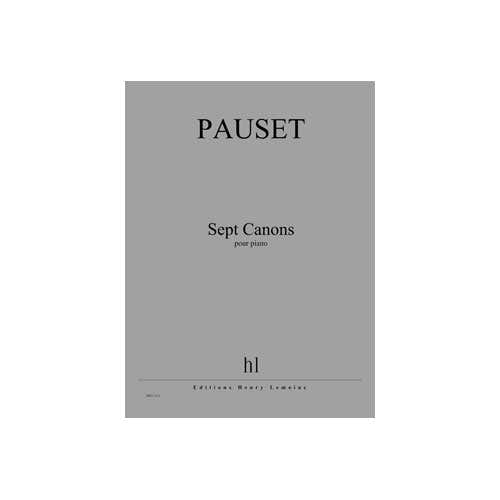Pauset - Canons (7) - Piano