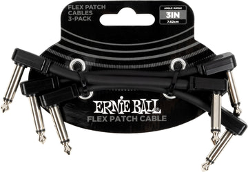 PATCH CABLE FLEX 7,5CM - PACK 3 BLACK