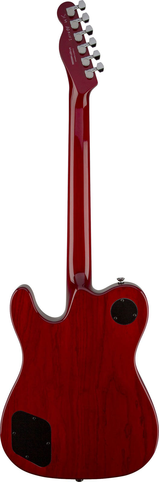 Telecaster JA-90 Thinline Signature Jim Adkins LRL Karmesinrot transparent