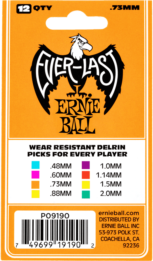 Plektren Everlast 12er-Pack Blau 0,73mm