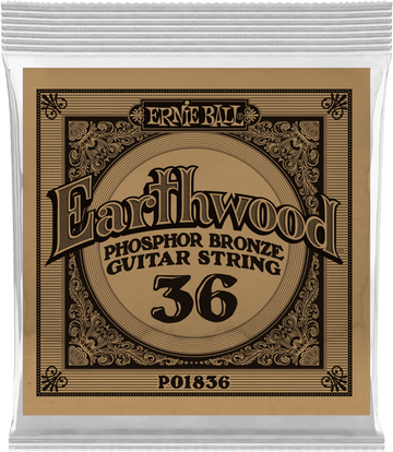 .036 EARTHWOOD PHOSPHOR BRONZE ACOUSTIC GUITAR STRINGS