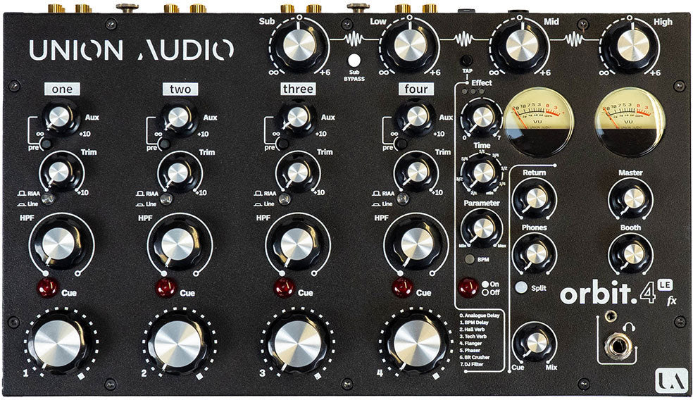 ORBIT.4 LE FX 4-CH Rotary Desktop Mixer with 3-Band Isolator