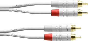 AUDIO CABLE DOUBLE RCA 3 M WHITE