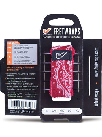 FretWraps Rote Bandana - Klein