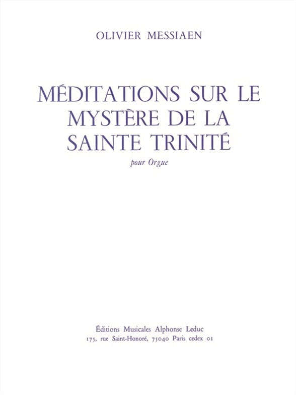 Meditationen über das Geheimnis der Heiligen Dreifaltigkeit