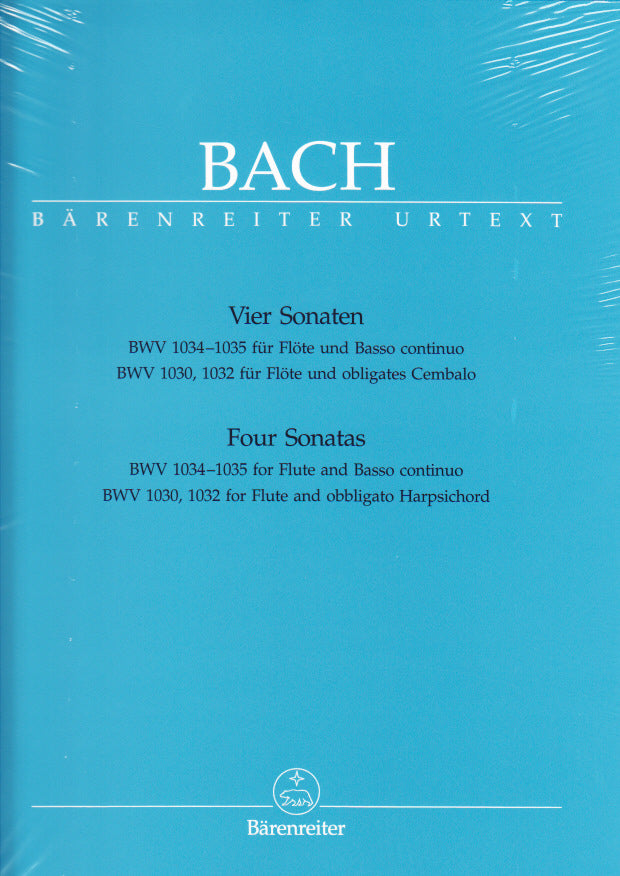 J.S. - 4 Sonates Bwv 1034 1035 1030 1032 - Flute Clavecin