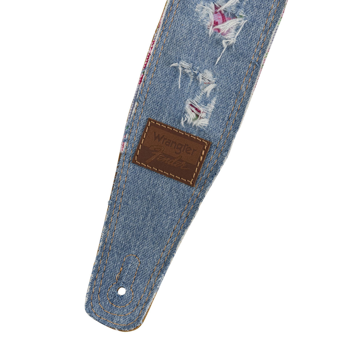 x Wrangler Gurt aus zerrissenem Denim Indigo