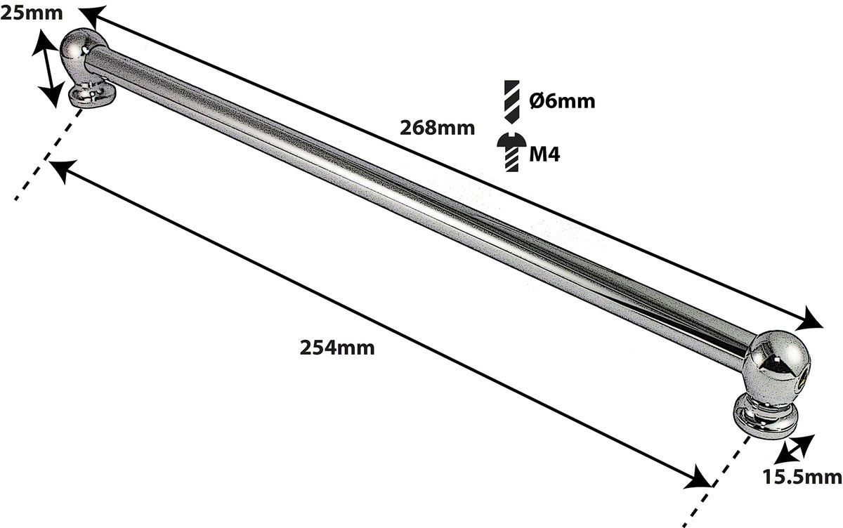 TL1D254B - SPANNBCKCHEN TUBELUG BASSDRUM - 254MM - DOPPELTE SPANNSCHRAUBEN (X1)