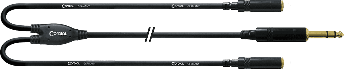 Y-Audiokabel Stereo-Klinke / 2 Stereo-Klinkenbuchsen - 30 CM