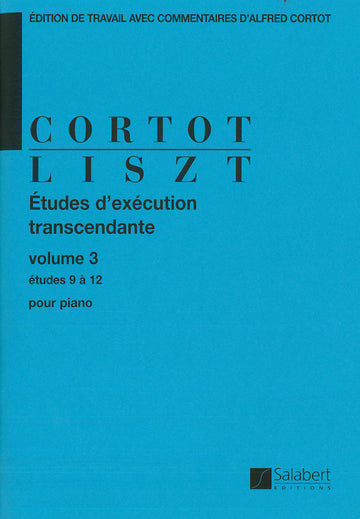 LISZT F. - Etüden der transzendentalen Ausführung Band 3: Etüden 9 bis 12 - Klavier