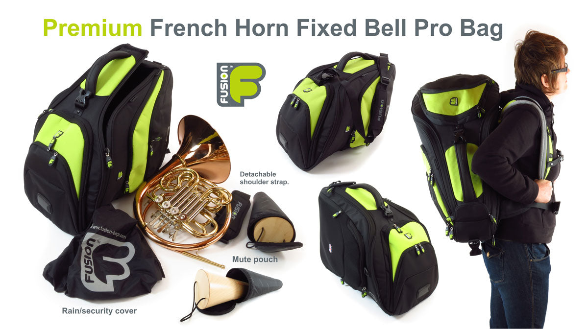 Premium Pro Black/Green Horn (Fixed Bell) Case