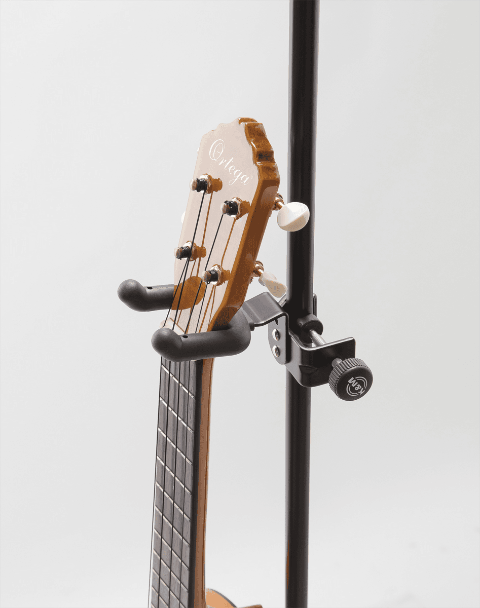 Ukulele-Halter Zum Anschrauben An Ein Notenpult Schwarz - 15590