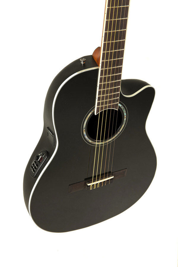 e-akustik klassikgitarre celebrity traditional mid cutaway black