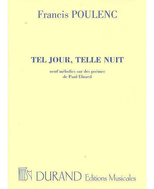 POULENC F. - Solcher Tag solche Nacht - Gesang und Klavier