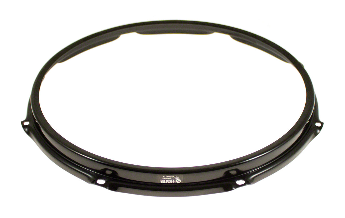 SH138B-BLK Spannreifen 13" 8 Spannschrauben Resonanz-Snare-Drum - Schwarz